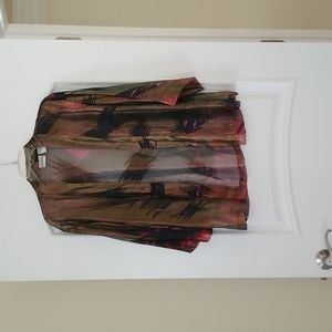 Chico's Open Shirt with Side Slits